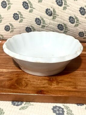 Vintage white ironstone china serving bowl by Rockstone China